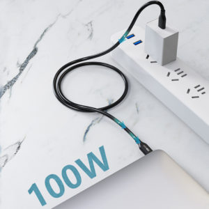 CABLETIME καλώδιο USB Type-C CM100, PD 100W, 5A, 1m, μαύρο | Αξεσουάρ κινητών | elabstore.gr