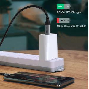 CABLETIME καλώδιο USB Type-C C160, PD 60W, 3Α, 1m, γκρι | Αξεσουάρ κινητών | elabstore.gr