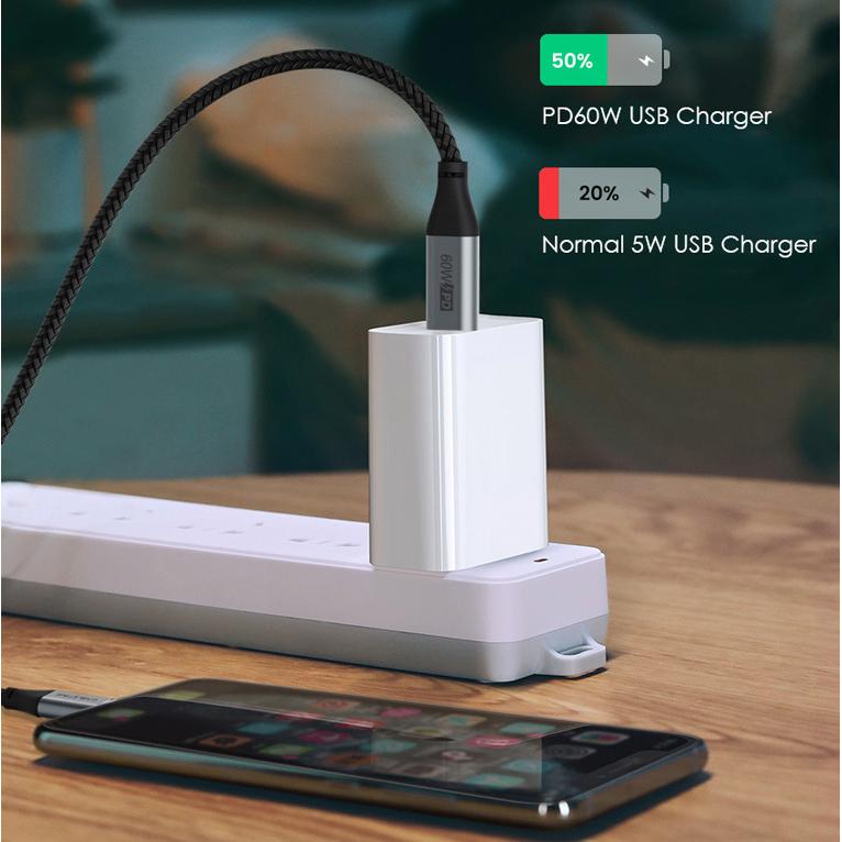CABLETIME καλώδιο USB Type-C C160, PD 60W, 3Α, 1m, γκρι | eLabstore.gr CABLETIME καλώδιο USB Type-C C160, PD 60W, 3Α, 1m, γκρι | Αξεσουάρ κινητών | elabstore.gr