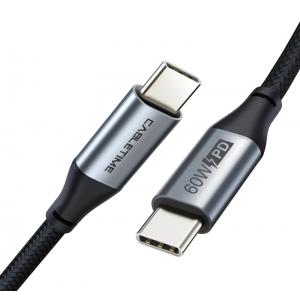 CABLETIME καλώδιο USB Type-C C160, PD 60W, 3Α, 1m, γκρι | Αξεσουάρ κινητών | elabstore.gr