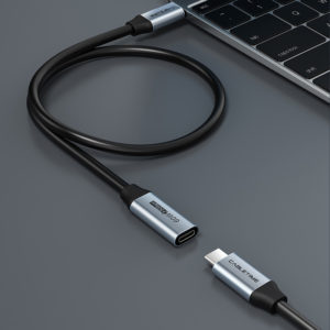 CABLETIME καλώδιο USB Type-C αρσενικό σε θηλυκό CMCM60, 4K, 1m, γκρι | Αξεσουάρ κινητών | elabstore.gr