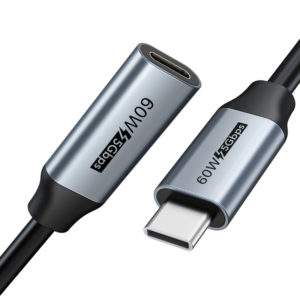 CABLETIME καλώδιο USB Type-C αρσενικό σε θηλυκό CMCM60, 4K, 1m, γκρι | Αξεσουάρ κινητών | elabstore.gr