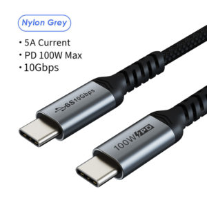 CABLETIME καλώδιο USB Type-C C160, USB 3.2, PD 100W, 4K/60Hz, 1m, μαύρο | eLabstore.gr