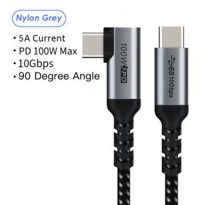 CABLETIME καλώδιο USB Type-C C160, USB 3.2, PD 100W, γωνιακό, 1m, μαύρο | Αξεσουάρ κινητών | elabstore.gr