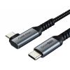 CABLETIME καλώδιο USB Type-C C160, USB 3.2, PD 100W, γωνιακό, 1m, μαύρο | Αξεσουάρ κινητών | elabstore.gr