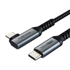CABLETIME καλώδιο USB Type-C C160, USB 3.2, PD 100W, γωνιακό, 1m, μαύρο | Αξεσουάρ κινητών | elabstore.gr