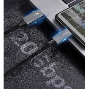 CABLETIME καλώδιο USB Type-C C160, Thunderbolt 3, 4K, 5A, 2m, μαύρο | Αξεσουάρ κινητών | elabstore.gr
