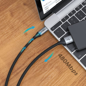 CABLETIME καλώδιο USB 2.0 σε USB Type-C C160, 5A, 0.25m, μαύρο | Αξεσουάρ κινητών | elabstore.gr