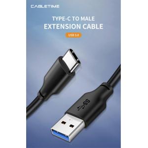 CABLETIME καλώδιο USB 3.0 σε USB Type-C C160, 5V 3A, 0.25m, μαύρο | eLabstore.gr CABLETIME καλώδιο USB 3.0 σε USB Type-C C160, 5V 3A, 0.25m, μαύρο | Αξεσουάρ κινητών | elabstore.gr