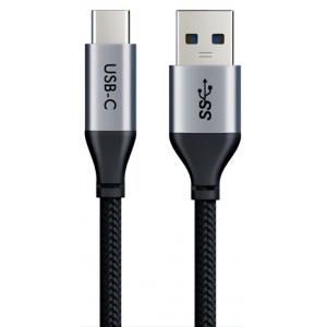 CABLETIME καλώδιο USB 3.0 σε USB Type-C C160, 5V 3A, 2m, γκρι | Αξεσουάρ κινητών | elabstore.gr