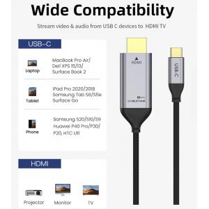 CABLETIME καλώδιο USB-C σε HDMI C160, Coaxial, 4K, 1.8m, μαύρο | Αξεσουάρ κινητών | elabstore.gr