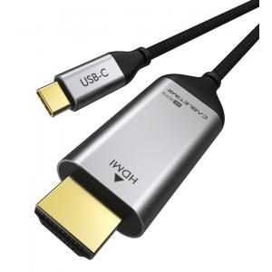 CABLETIME καλώδιο USB-C σε HDMI C160, Coaxial, 4K, 1.8m, μαύρο | Αξεσουάρ κινητών | elabstore.gr