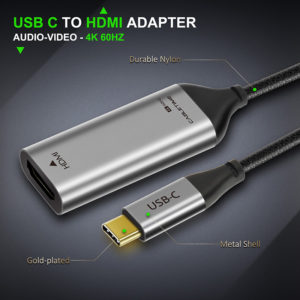 CABLETIME αντάπτορας USB-C σε HDMI C160, 4K/60HZ, 0.15m, μαύρος | Αξεσουάρ κινητών | elabstore.gr