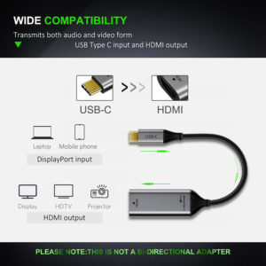 CABLETIME αντάπτορας USB-C σε HDMI C160, 4K/60HZ, 0.15m, μαύρος | Αξεσουάρ κινητών | elabstore.gr