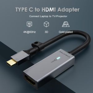 CABLETIME καλώδιο USB-C σε HDMI C160, με LED, Ring, 4K, 0.15m, μαύρο | Αξεσουάρ κινητών | elabstore.gr