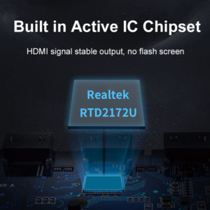CABLETIME καλώδιο USB-C σε HDMI C160, με LED, Ring, 4K, 0.15m, μαύρο | Αξεσουάρ κινητών | elabstore.gr