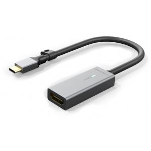 CABLETIME καλώδιο USB-C σε HDMI C160, με LED, Ring, 4K, 0.15m, μαύρο | Αξεσουάρ κινητών | elabstore.gr