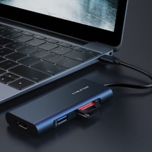 CABLETIME docking station C160, Type-C, 7-ports, 4K 0.15m, μπλε | Συνοδευτικά PC | elabstore.gr