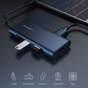 CABLETIME docking station C160, Type-C, 7-ports, 4K 0.15m, μπλε | Συνοδευτικά PC | elabstore.gr