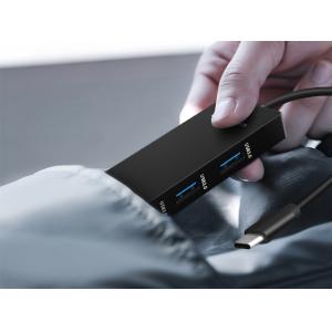 CABLETIME HUB USB-C σε 4xUSB 3.0 C160, 4 ports, 5Gbps, 0.15m, μαύρο | Συνοδευτικά PC | elabstore.gr
