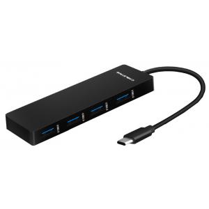 CABLETIME HUB USB-C σε 4xUSB 3.0 C160, 4 ports, 5Gbps, 0.15m, μαύρο | Συνοδευτικά PC | elabstore.gr