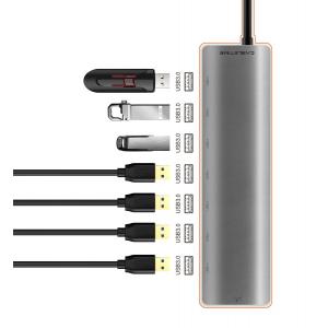 CABLETIME HUB USB-C σε 7x USB 3.0 C160, 5Gbps, 0.15m, ασημί | Συνοδευτικά PC | elabstore.gr
