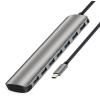 CABLETIME HUB USB-C σε 7x USB 3.0 C160, 5Gbps, 0.15m, ασημί | Συνοδευτικά PC | elabstore.gr