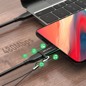 CABLETIME αντάπτορας USB Type-C σε USB 2.0 Micro B CMBF, 0.1m, μαύρος | Αξεσουάρ κινητών | elabstore.gr