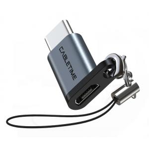 CABLETIME αντάπτορας USB Type-C σε USB 2.0 Micro B CMBF, 0.1m, γκρι | Αξεσουάρ κινητών | elabstore.gr