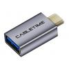 CABLETIME αντάπτορας USB Type-C σε USB 3.0 C160, γκρι | Αξεσουάρ κινητών | elabstore.gr