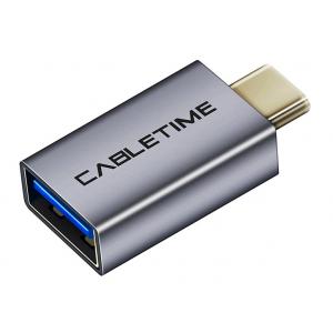 CABLETIME αντάπτορας USB Type-C σε USB 3.0 C160, γκρι | Αξεσουάρ κινητών | elabstore.gr