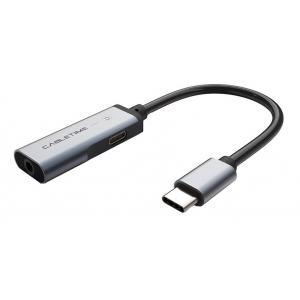 CABLETIME αντάπτορας USB Type-C σε USB Type-C & 3.5mm C160, 0.1m, γκρι | Αξεσουάρ κινητών | elabstore.gr