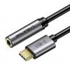 CABLETIME καλώδιο USB Type-C σε 3.5mm θηλυκό C160, 0.1m, μαύρο | Αξεσουάρ κινητών | elabstore.gr