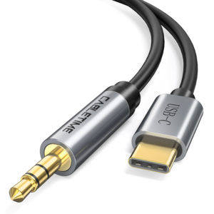 CABLETIME καλώδιο AUX USB Type-C σε 3.5mm C160, 1m, μαύρο | Αξεσουάρ κινητών | elabstore.gr