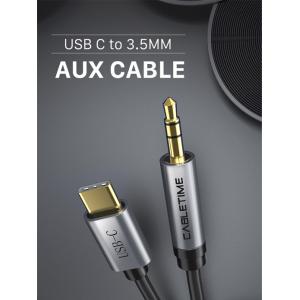 CABLETIME καλώδιο USB Type-C σε 3.5mm C160, 1.8m, γκρι | Αξεσουάρ κινητών | elabstore.gr
