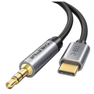 CABLETIME καλώδιο USB Type-C σε 3.5mm C160, 1.8m, γκρι | Αξεσουάρ κινητών | elabstore.gr