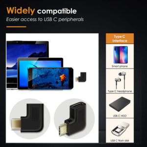 CABLETIME αντάπτορας USB Type-C αρσενικό σε θηλυκό, γωνιακός, μαύρος | Αξεσουάρ κινητών | elabstore.gr