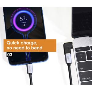 CABLETIME αντάπτορας USB Type-C αρσενικό σε θηλυκό, γωνιακός, μαύρος | Αξεσουάρ κινητών | elabstore.gr