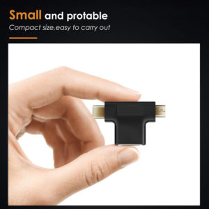 CABLETIME αντάπτορας USB-C σε USB-A 3.0 + USB Micro B 2.0 C160, μαύρος | Αξεσουάρ κινητών | elabstore.gr