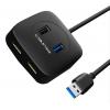 CABLETIME HUB USB3.0 + USB2.0 + Micro B AMAF4, 4 Ports, 0.15m, μαύρο | Συνοδευτικά PC | elabstore.gr