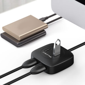 CABLETIME HUB USB3.0 + USB2.0 + Micro B AMAF4, 4 Ports, 1m, μαύρο | Συνοδευτικά PC | elabstore.gr