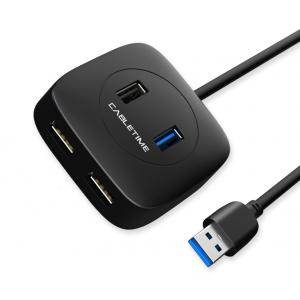CABLETIME HUB USB3.0 + USB2.0 + Micro B AMAF4, 4 Ports, 1m, μαύρο | Συνοδευτικά PC | elabstore.gr