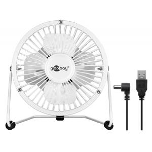 GOOBAY επιτραπέζιος ανεμιστήρας USB 52714, 4", 5V(DC), λευκός | Οικιακές & Προσωπικές Συσκευές | elabstore.gr