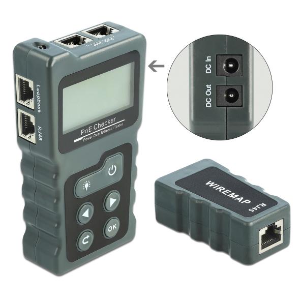 DELOCK tester καλωδίων με οθόνη 63110, RJ45, PoE, DC, γκρι | eLabstore.gr DELOCK tester καλωδίων με οθόνη 63110, RJ45, PoE, DC, γκρι | Εργαλεία | elabstore.gr