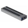 DELOCK hub 13x USB με διακόπτες 63977, USB 3.0, 5Gbps, 5A, LED, γκρι | Συνοδευτικά PC | elabstore.gr