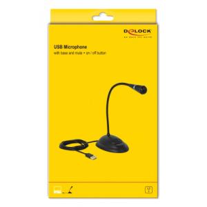 DELOCK μικρόφωνο με βάση και mute button 65871, USB, 1.7m, μαύρο | eLabstore.gr DELOCK μικρόφωνο με βάση και mute button 65871, USB, 1.7m, μαύρο | Συνοδευτικά PC | elabstore.gr