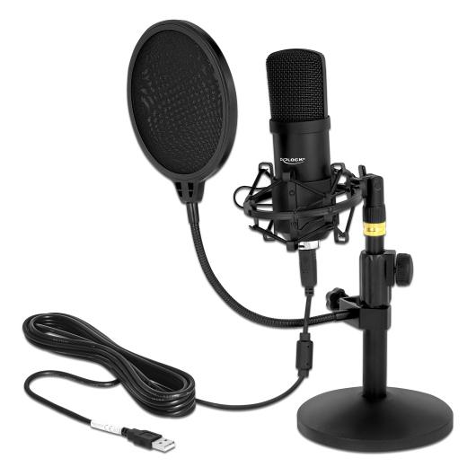DELOCK μικρόφωνο studio με pop φίλτρο & αντιανέμιο 66300, πυκνωτικό, USB | eLabstore.gr DELOCK μικρόφωνο studio με pop φίλτρο & αντιανέμιο 66300, πυκνωτικό, USB | Εικόνα & Ήχος | elabstore.gr