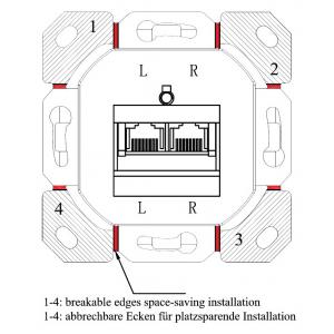 GOOBAY επιτοίχια πρίζα CAT 6e 68246, 2x RJ45, 80x80, λευκή | Εργαλεία | elabstore.gr