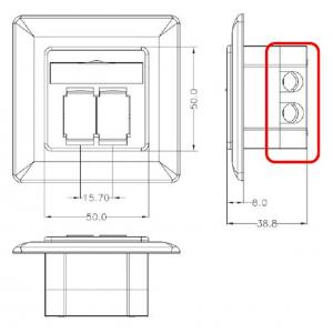 GOOBAY επιτοίχια πρίζα CAT 6e 68246, 2x RJ45, 80x80, λευκή | Εργαλεία | elabstore.gr