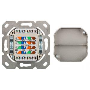 GOOBAY επιτοίχια πρίζα CAT 6a 68572, 2x RJ45, 80x80mm, λευκή | Εργαλεία | elabstore.gr